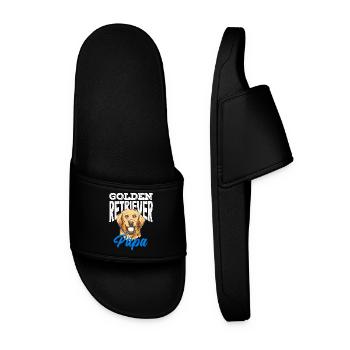 Golden Retriever Owner Owner Gift - Men’s Pool Sliders - black - Front