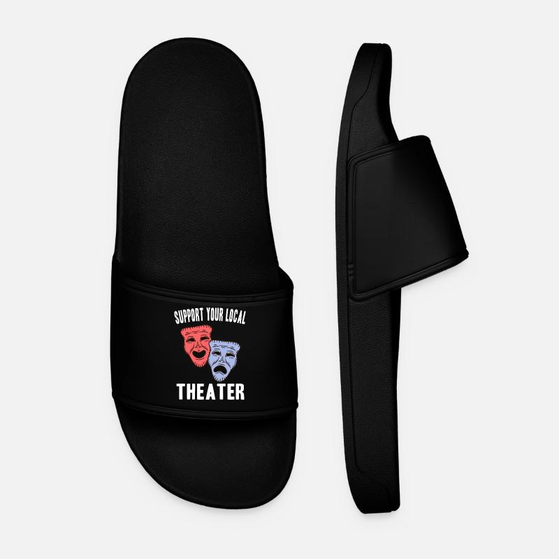 Theatre Actor Gift Ideas - Men’s Pool Sliders - black
