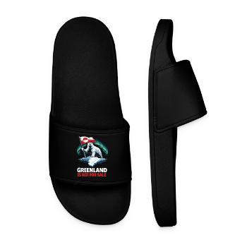 Drapeau de l’ours du Groenland Non à vendre - Claquettes Homme - noir - Devant