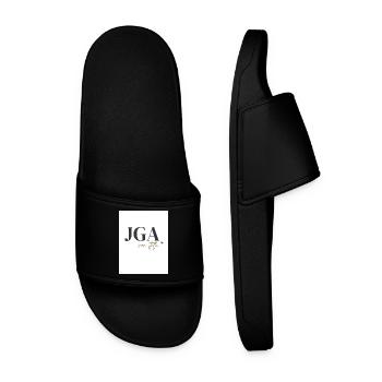 Schwarz_Gold_Minimalistisch_Modern_Junggesellen - Men’s Pool Sliders - black - Front