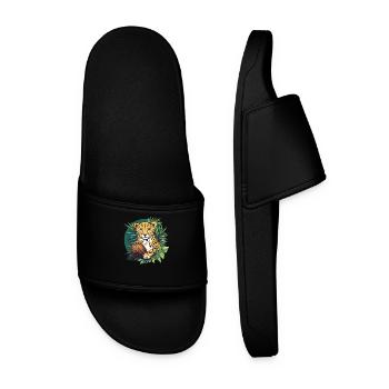 Cheetah with coconut - Men’s Pool Sliders - black - Front