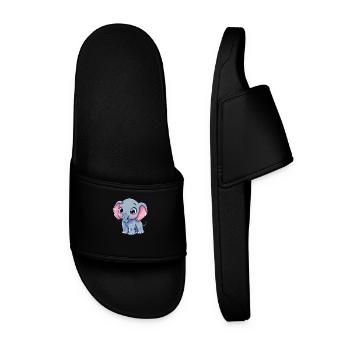 Éléphant aux grands yeux - Claquettes Homme - noir - Devant
