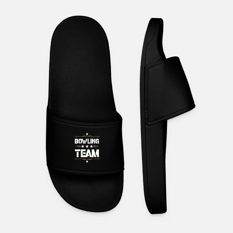 Bowling Team - Men’s Pool Sliders - black