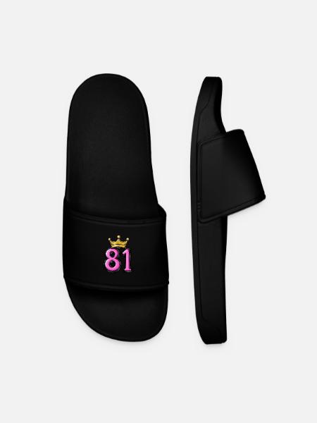 81 Number Krone - Men’s Pool Sliders - black