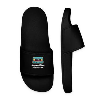 Analog Vibes, Digital Lies - Men’s Pool Sliders - black - Front