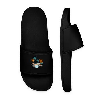 SummerVibes - Design - Männer Badelatschen - Schwarz - Vorne