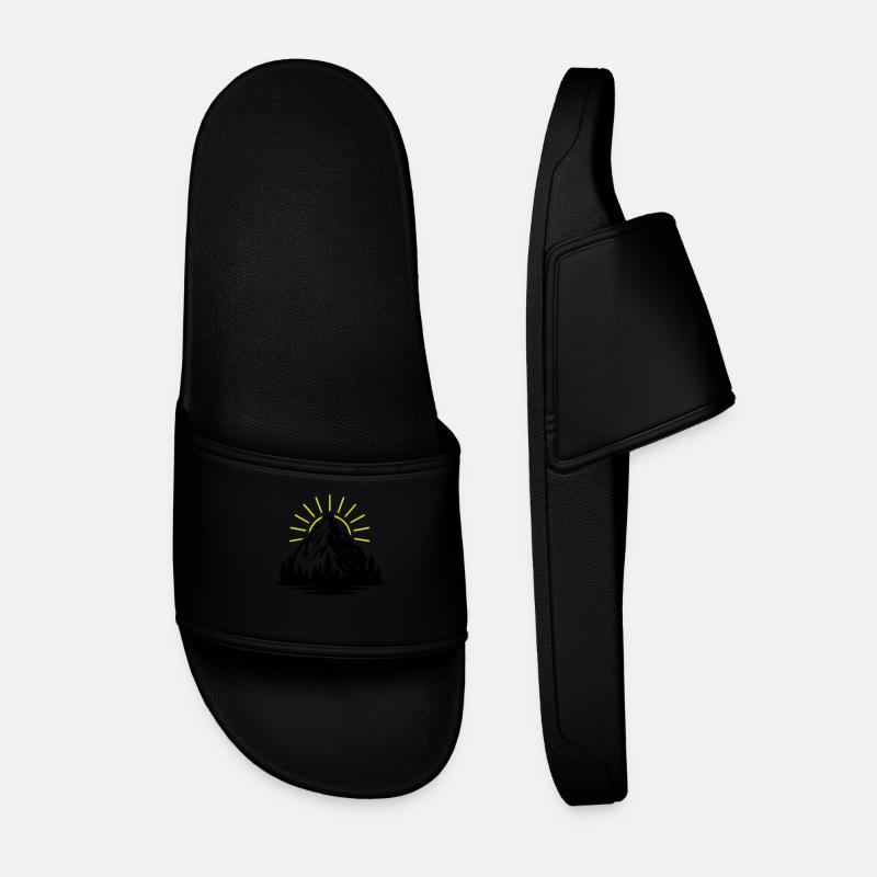 Mountain Nature Sun - Men’s Pool Sliders - black