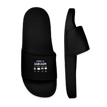 Drôle De Chance De Sarcasme Prévisions Météo Sarcastique - Claquettes Homme - noir - Devant