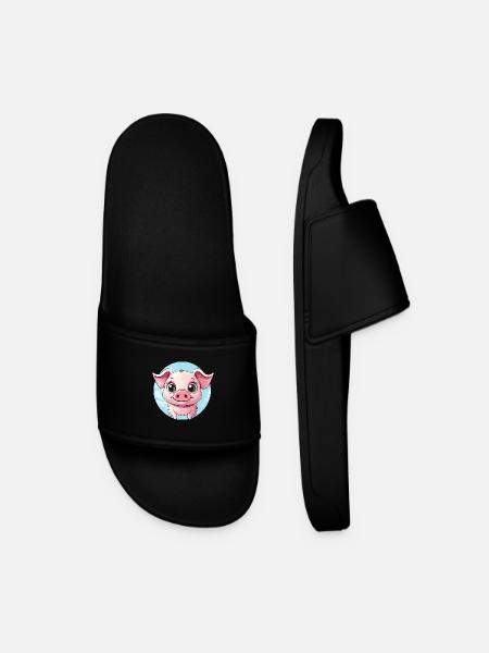 Happy Piggy - Men’s Pool Sliders - black