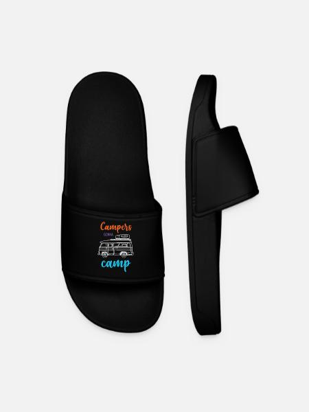 Campers Gonna Camp - Men’s Pool Sliders - black
