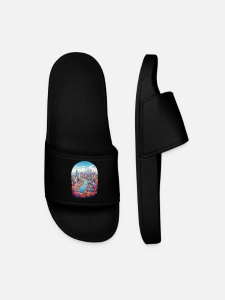 Paysage urbain - Claquettes Homme - noir