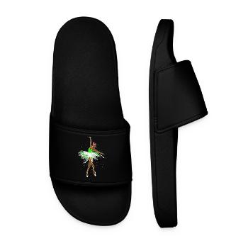 Graffiti Funky Sprayer Illustration Tattoo Art - Men’s Pool Sliders - black - Front