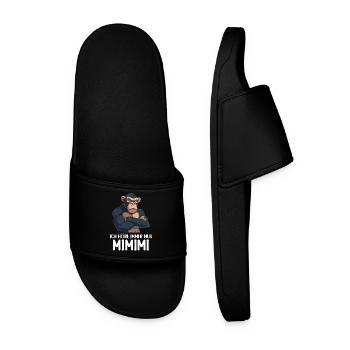 Singe Chimpanzé J’entends toujours Mimimi - Claquettes Homme - noir - Devant