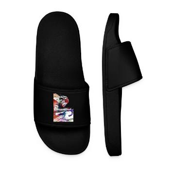 Cycling Bike sport art #cycling - Men’s Pool Sliders - black - Front