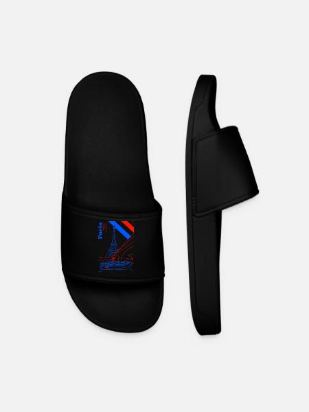 Paris and its Iron Lady - Men’s Pool Sliders - black