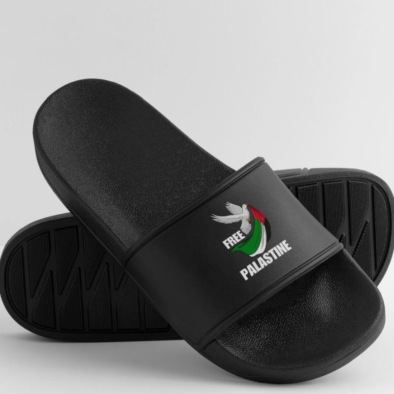 Free Palestine Design – Déclaration pour la paix Claquettes Homme