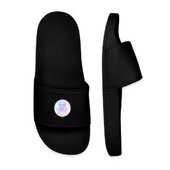 Mystical Astral Hand with Eye Design - Men’s Pool Sliders - black - Front