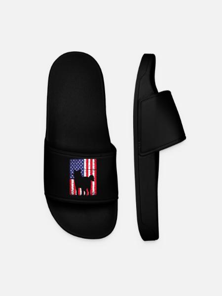 Siberian Husky - Men’s Pool Sliders - black