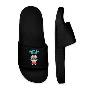 Baby Comic Sunglasses - Men’s Pool Sliders - black - Front