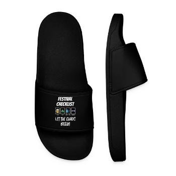 Festival Checklist – Let the Chaos Begin - Men’s Pool Sliders - black - Front