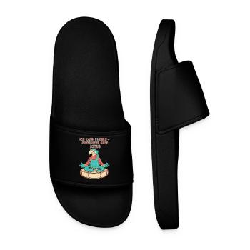 I can fly, but prefer lotus - Men’s Pool Sliders - black - Front