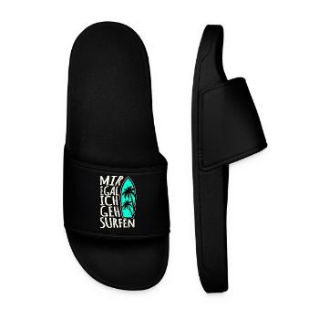 I don't care, I'm going surfing - Men’s Pool Sliders - black - Front