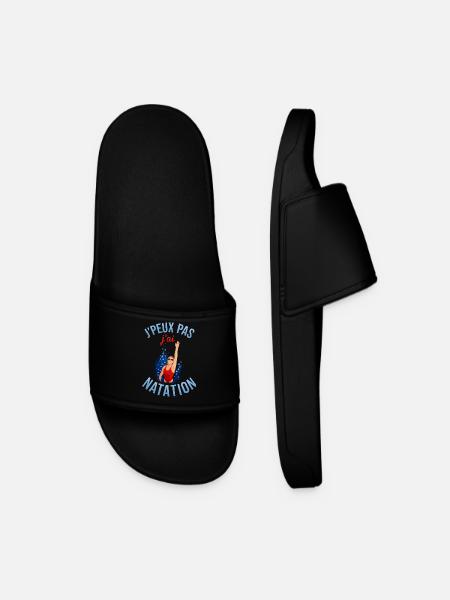 I can't I swim - Men’s Pool Sliders - black