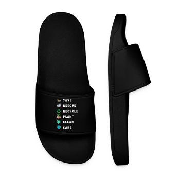Changement climatique Environnement Protection de l’environnement - Claquettes Homme - noir - Devant