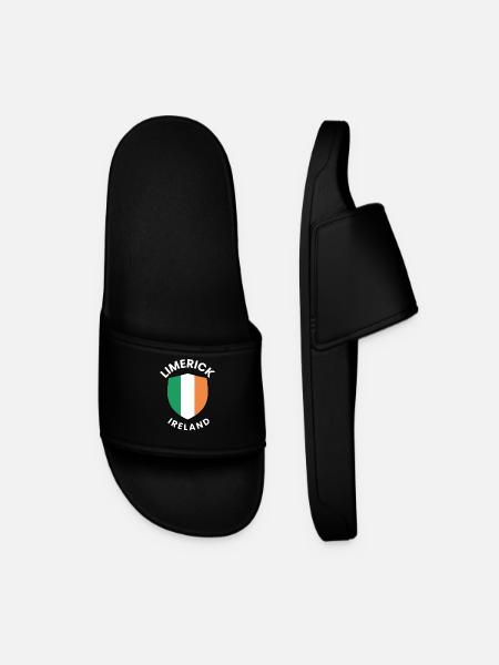 Limerick Ireland Flag Shield - Men’s Pool Sliders - black