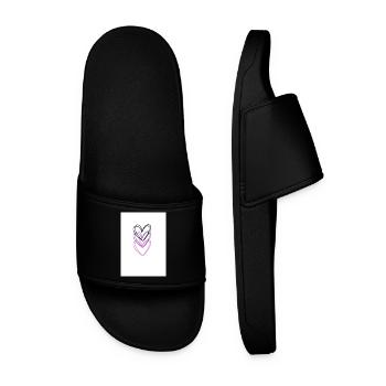 Trois cœurs entrelacés - Claquettes Homme - noir - Devant