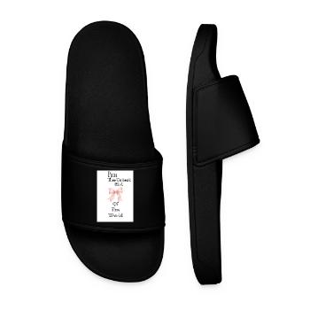 The Sweetest Girl in the World - Men’s Pool Sliders - black - Front