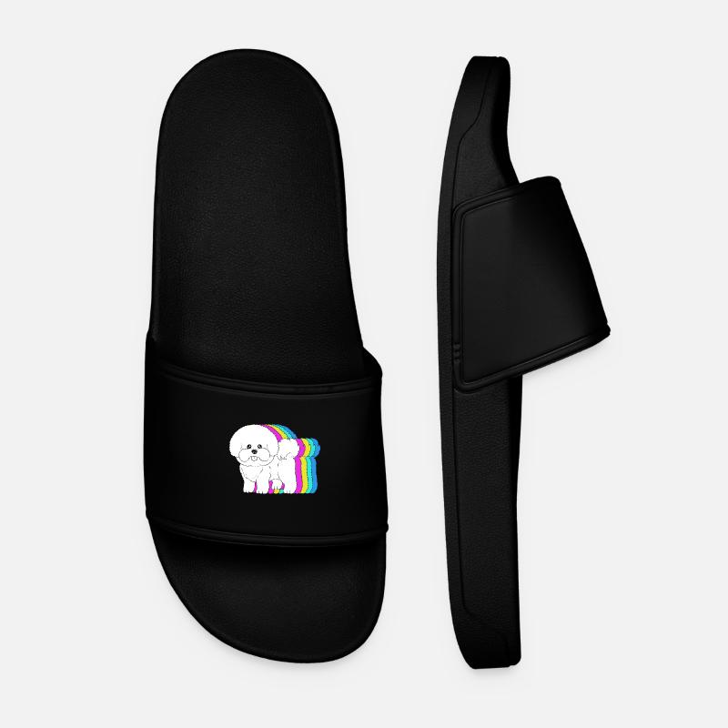 Bichon Frise - Men’s Pool Sliders - black