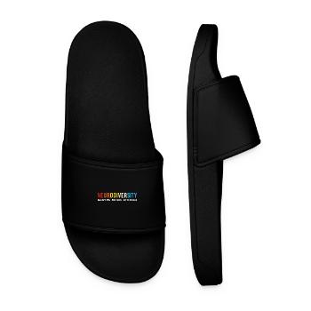 Neurodiversity Autism Brain ADHD Asperger - Men’s Pool Sliders - black - Front