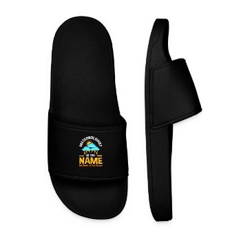 Weather Meteorology Meteorologist - Men’s Pool Sliders - black - Front