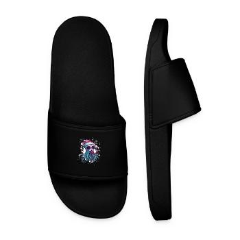 Jellyfish Christmas Funny - Men’s Pool Sliders - black - Front