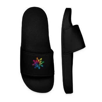 Peace World Peace Flower Power Gift Amour des années 70 - Claquettes Homme - noir - Devant
