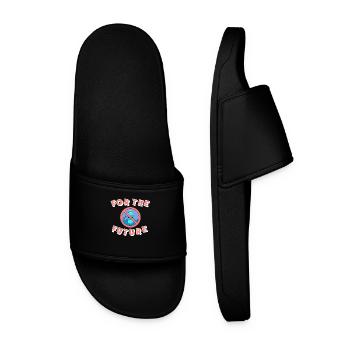 Conservation de la nature Plastique Changement climatique - Claquettes Homme - noir - Devant