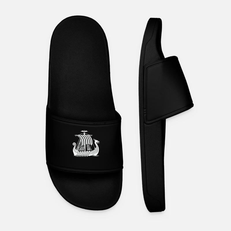Viking Ship - Men’s Pool Sliders - black
