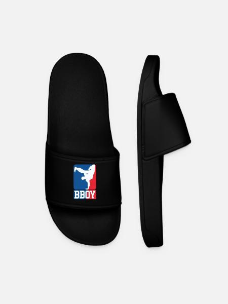 Breakdance B-Boy Streetdance Design Hip Hop Dance - Men’s Pool Sliders - black