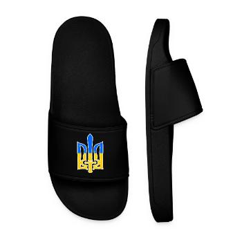 ukraine - Männer Badelatschen - Schwarz - Vorne