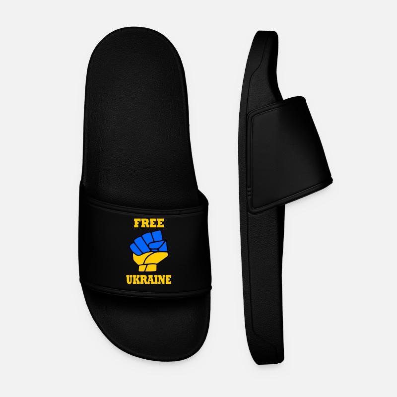 Free ukraine - Männer Badelatschen - Schwarz