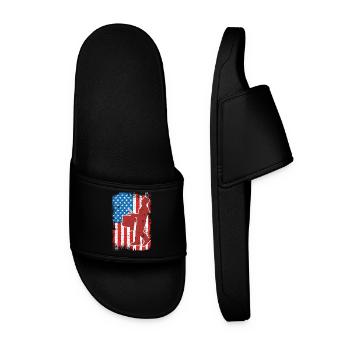 Drum 4th of July USA - Men’s Pool Sliders - black - Front