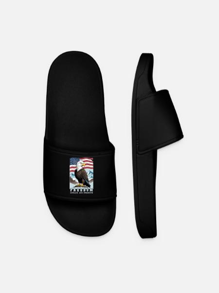 Bald eagle - Men’s Pool Sliders - black