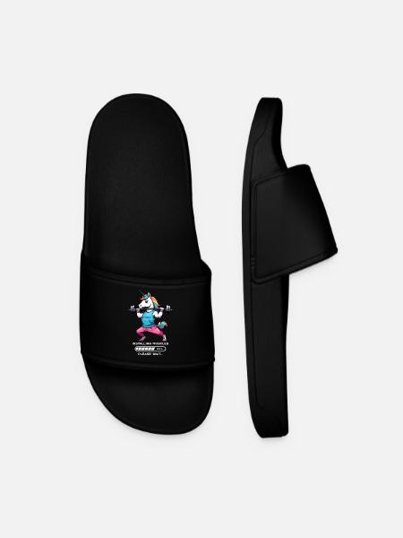Licorne bodybuilder - Claquettes Homme - noir