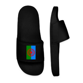 115552801 179234121 drapeau rom 2 - Claquettes Homme - noir - Devant