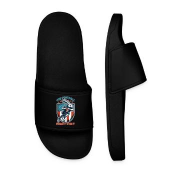 Hare Today, Gone Tomorrow: The Football Furry Fury - Men’s Pool Sliders - black - Front