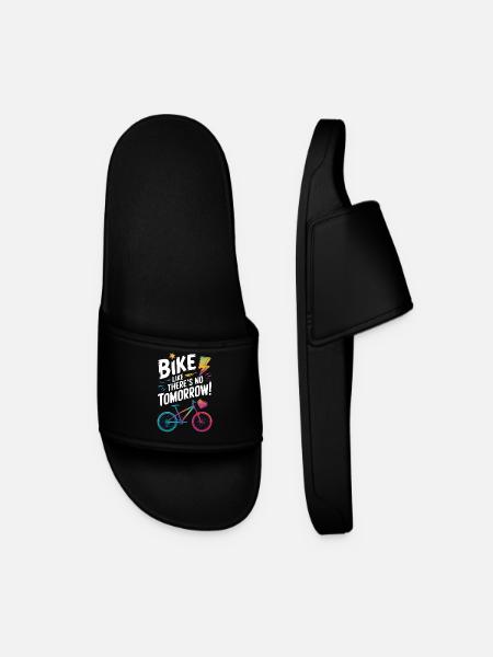 Bike Motivational Quote Design - Men’s Pool Sliders - black