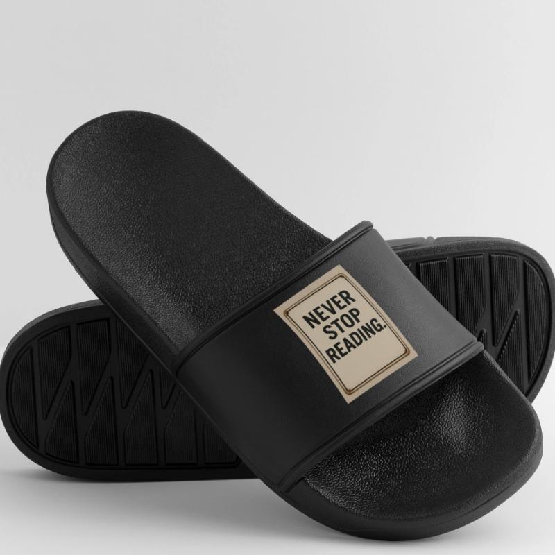 Never stop reading Men’s Pool Sliders