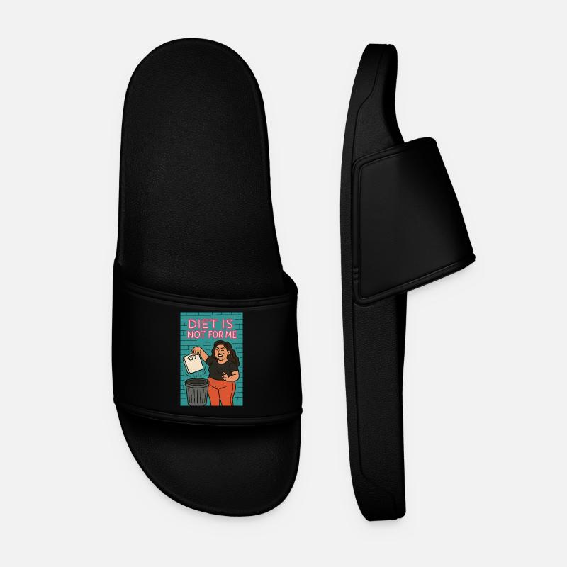 Diet is not for me - Men’s Pool Sliders - black