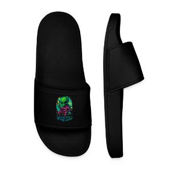 ALIEN THUG - pose chill - Men’s Pool Sliders - black - Front